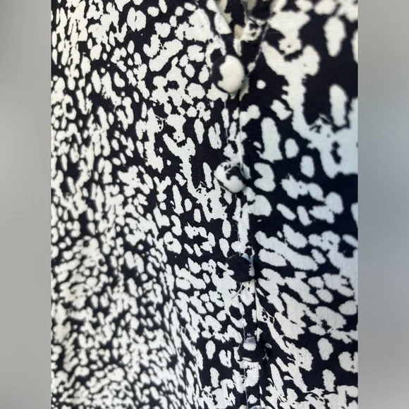 Zara Black & White Long Sleeve Dress - Picture 4 of 6